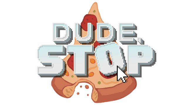 Логотип Dude, Stop