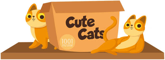 Логотип 1001 Jigsaw. Cute Cats