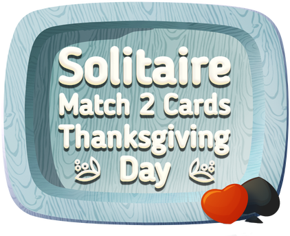 Логотип Solitaire Match 2 Cards. Thanksgiving Day